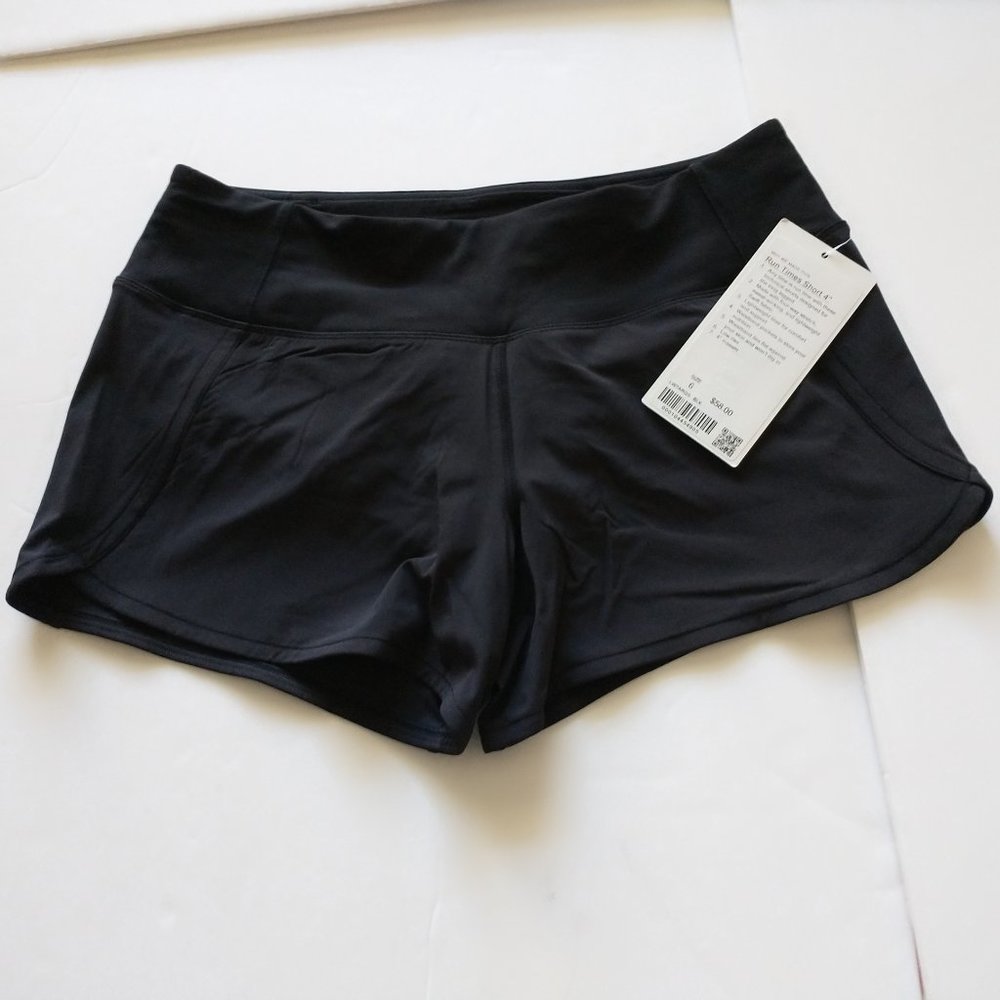 Lululemon Run Times Short II *4" Black